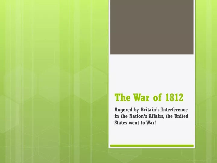 the war of 1812