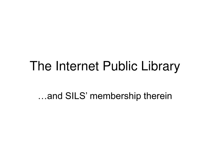 the internet public library