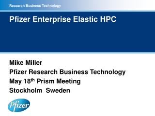 Pfizer Enterprise Elastic HPC
