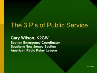 The 3 P’s of Public Service
