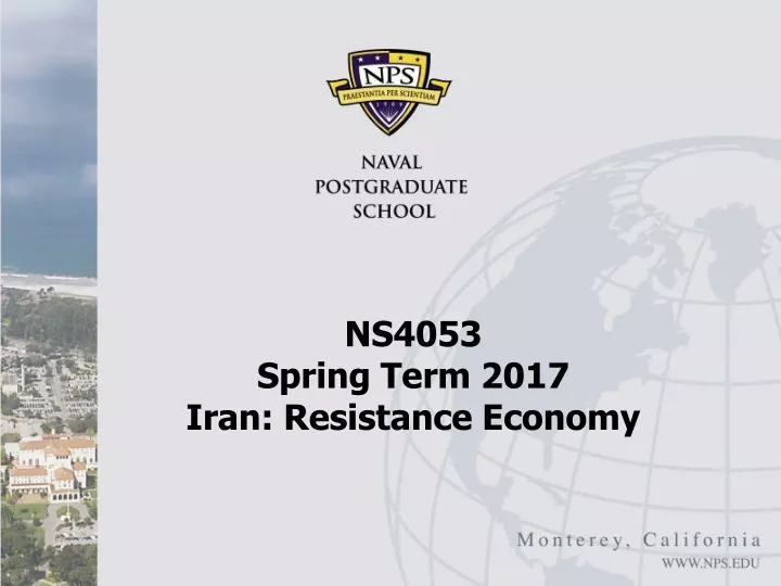 ns4053 spring term 2017 iran resistance economy
