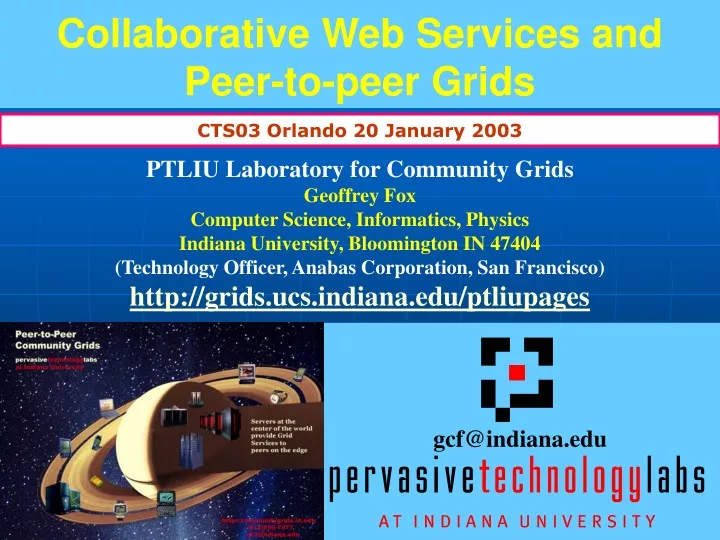 collaborative web services and peer to peer grids