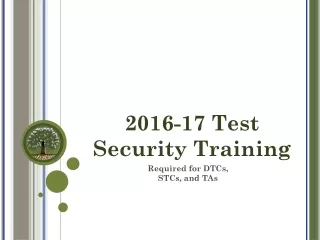 2016-17 Test Security Training