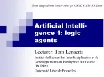Artificial Intelli-gence 1: logic agents