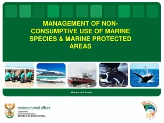 MANAGEMENT OF NON-CONSUMPTIVE USE OF MARINE SPECIES &amp; MARINE PROTECTED AREAS