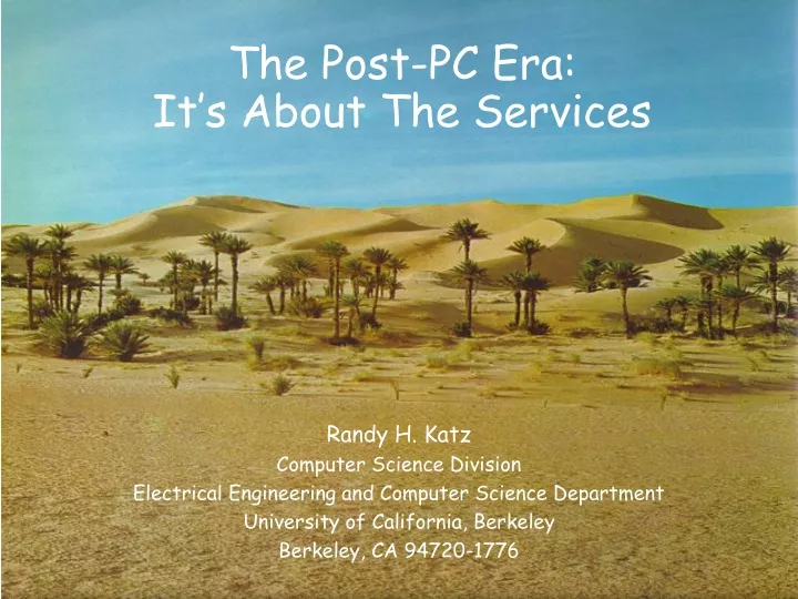 the post pc era it s about the services