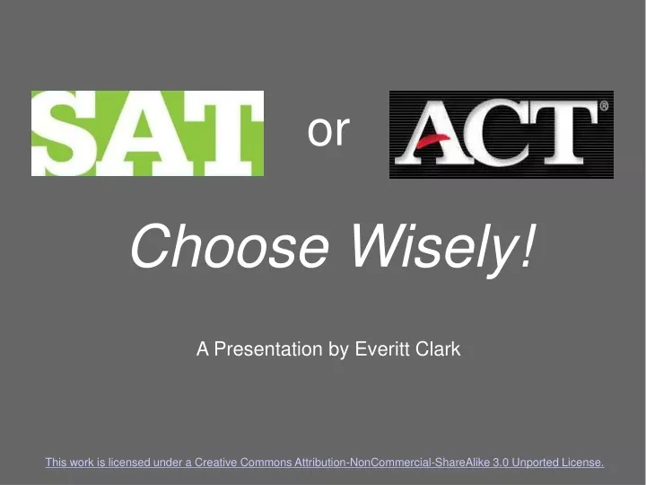 or choose wisely a presentation by everitt clark
