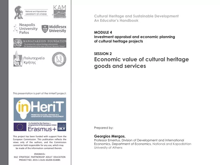 cultural heritage and sustainable development