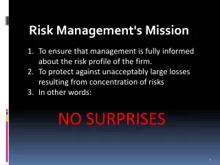 Risk Management's Mission