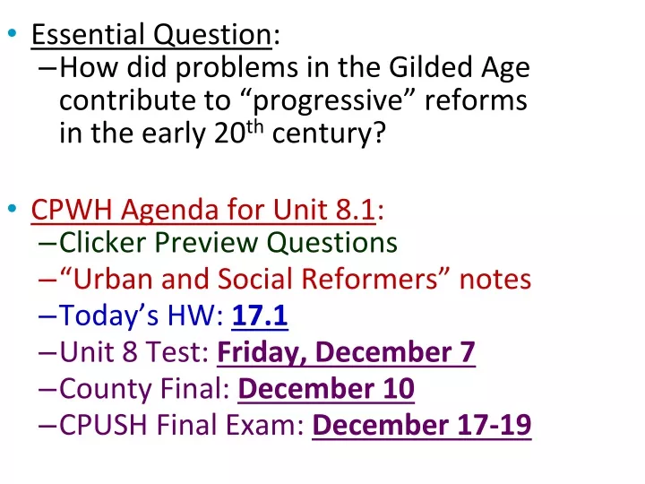 essential question how did problems in the gilded