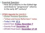Progressive Reforms in Response to Gilded Age Issues - slide 1
