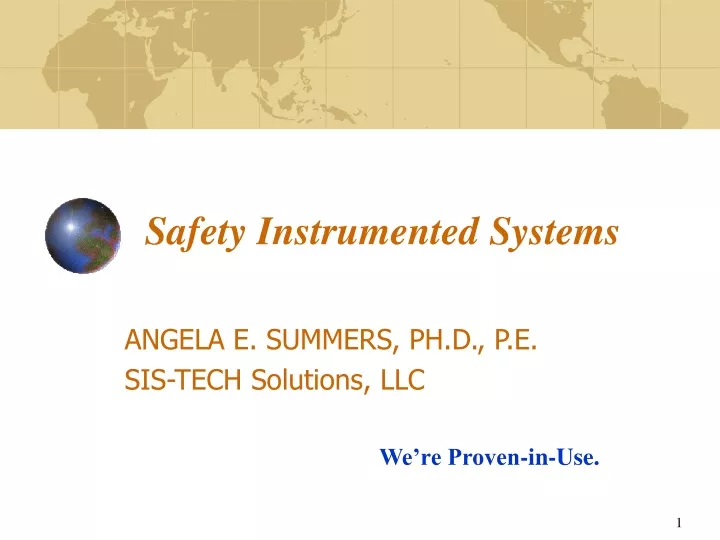 safety instrumented systems