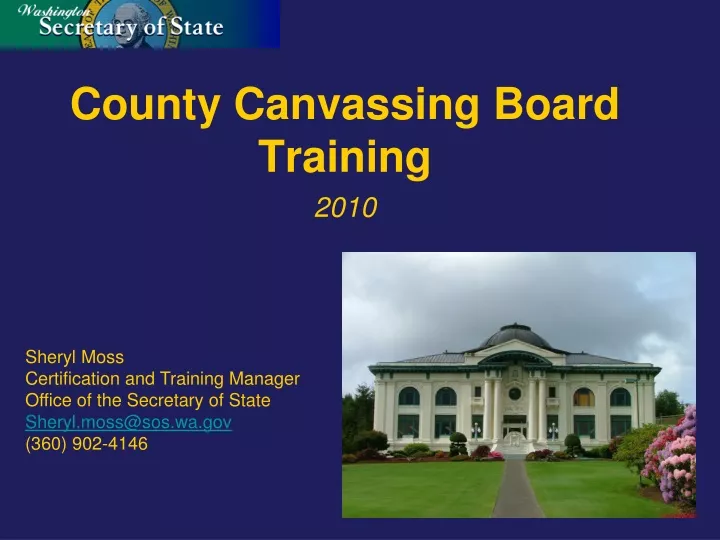 county canvassing board training