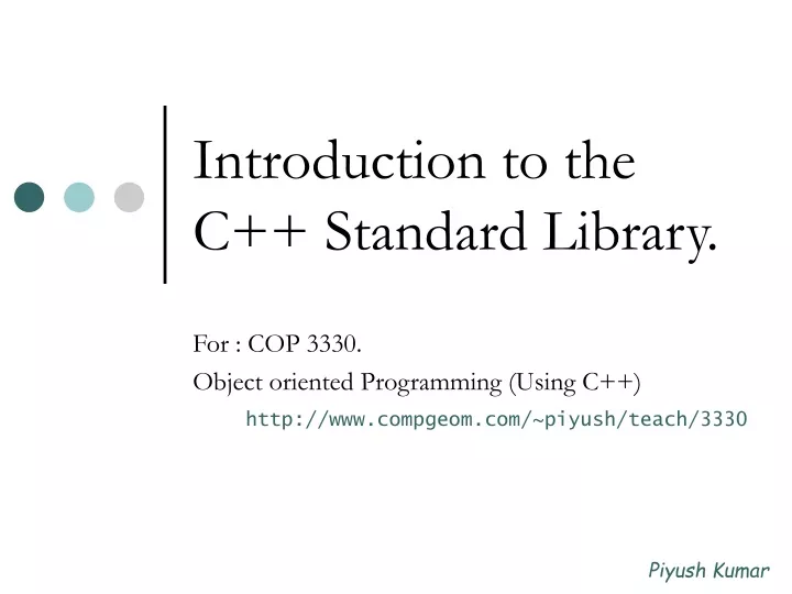 introduction to the c standard library