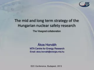 The mid and  long term strategy  of  the Hungarian nuclear safety research