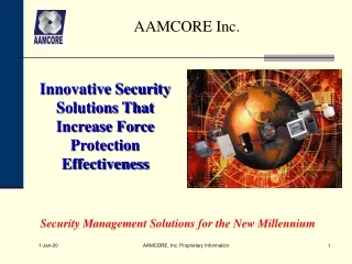 Innovative Security Solutions That Increase Force Protection  Effectiveness