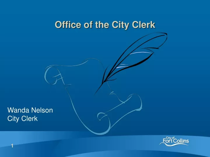 office of the city clerk