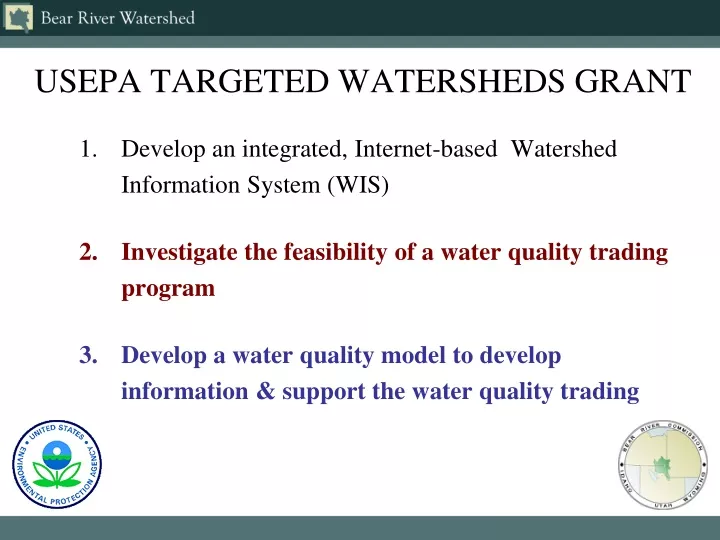usepa targeted watersheds grant