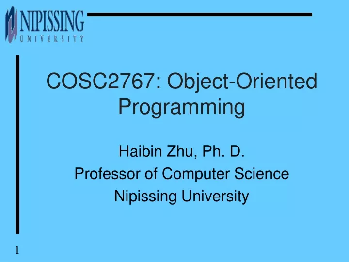cosc2767 object oriented programming
