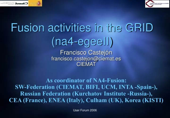 fusion activities in the grid na4 egeeii