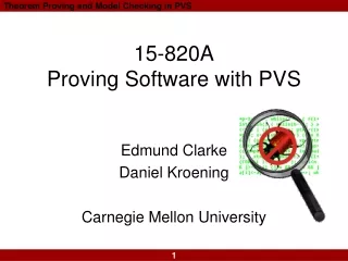 15-820A Proving Software with PVS