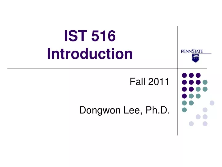 ist 516 introduction