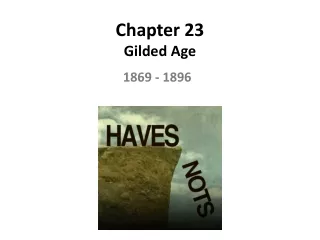 Chapter 23 Gilded Age