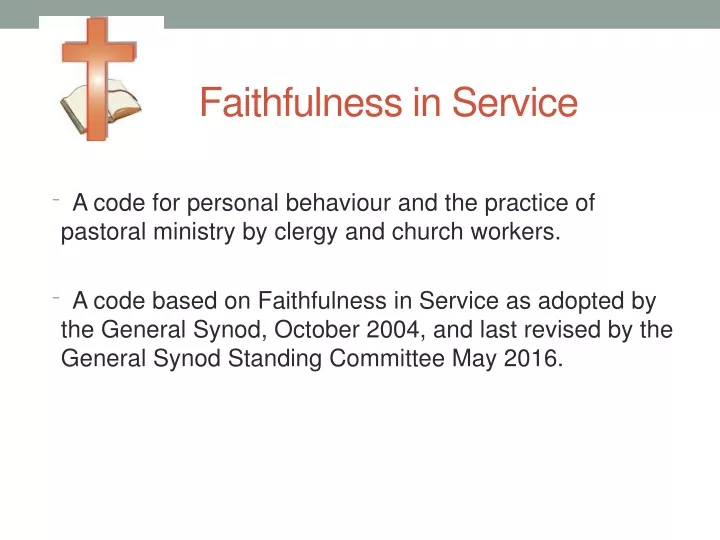 faithfulness in service