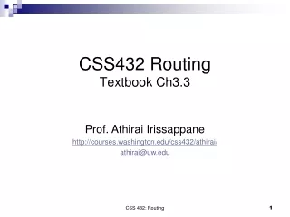 CSS432 Routing Textbook Ch3.3