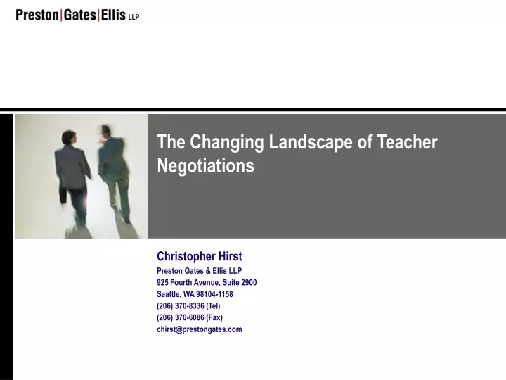 the changing landscape of teacher negotiations