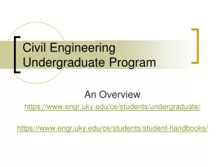 Civil Engineering Undergraduate Program