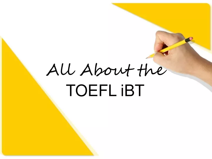 all about the toefl ibt
