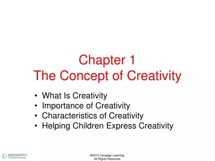 chapter 1 the concept of creativity