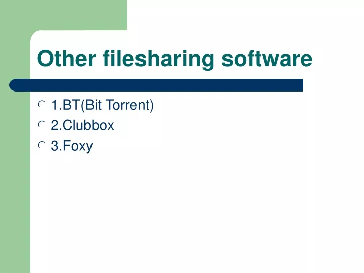 other filesharing software