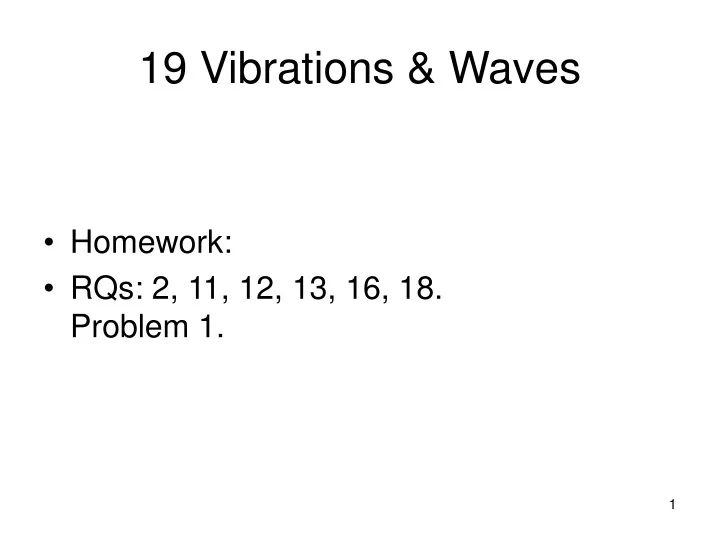 19 vibrations waves