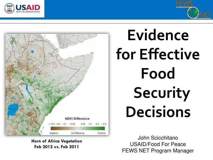 evidence for effective food security decisions