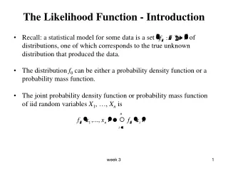 The Likelihood Function - Introduction