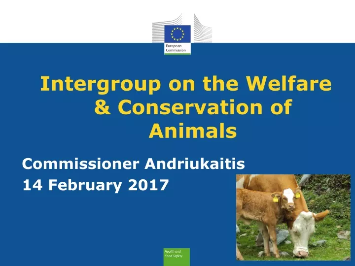 intergroup on the welfare conservation of animals