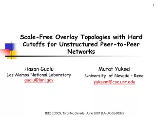 Scale-Free Overlay Topologies with Hard Cutoffs for Unstructured Peer-to-Peer Networks