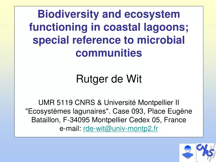 biodiversity and ecosystem functioning in coastal