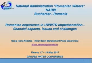 Romanian experience in UWWTD implementation  -  financial aspects, issues and challenges