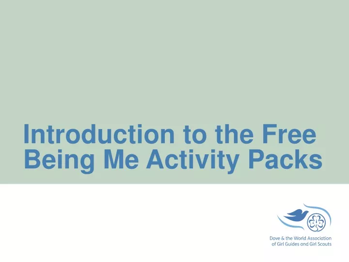 introduction to the free being me activity packs