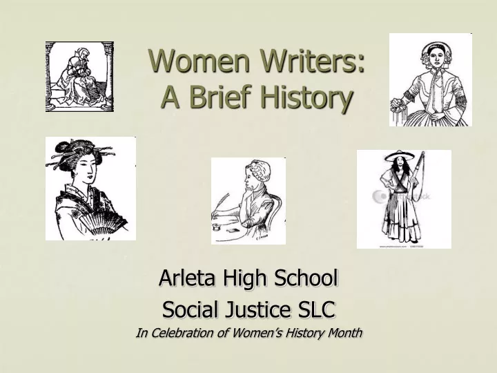women writers a brief history