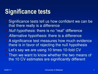 Significance tests