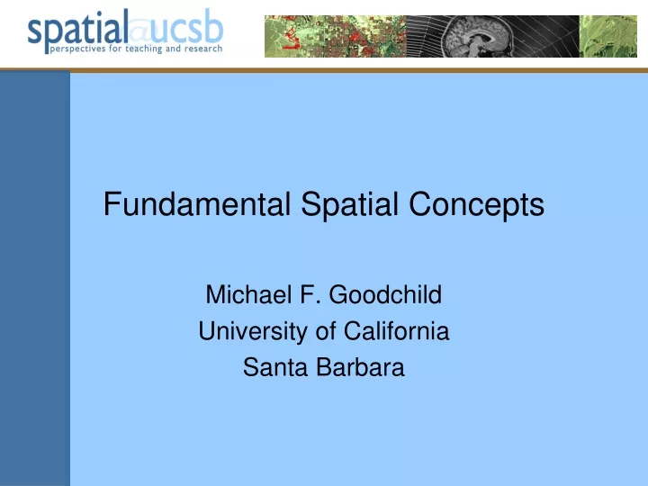 fundamental spatial concepts