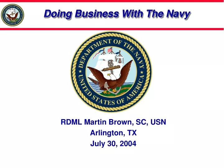 doing business with the navy