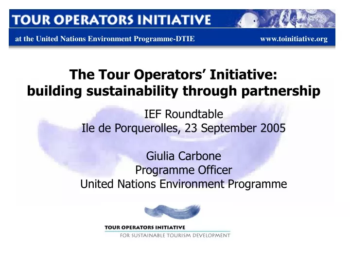 the tour operators initiative building