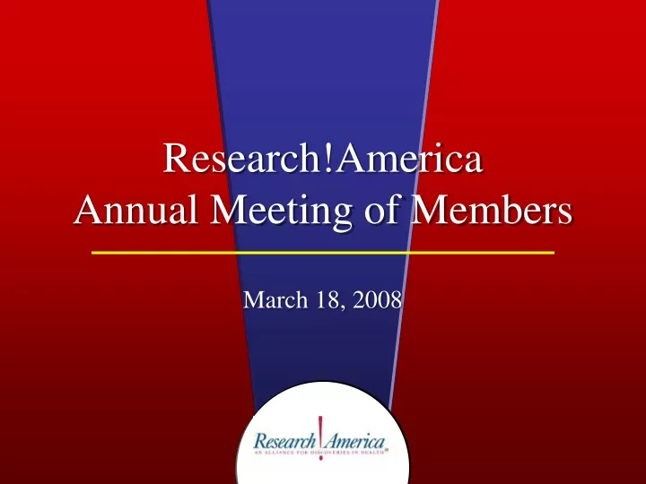 research america annual meeting of members