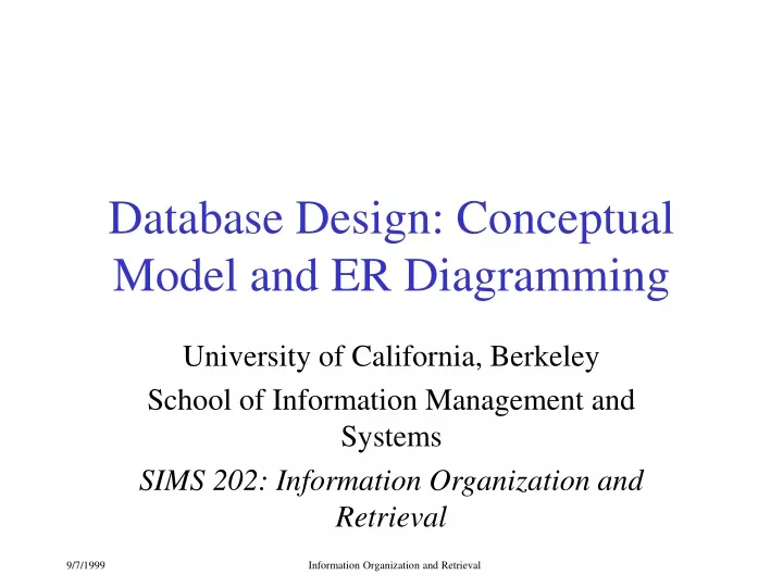 database design conceptual model and er diagramming