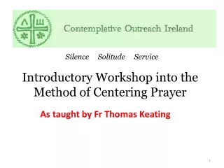 Introductory Workshop into the Method of Centering Prayer